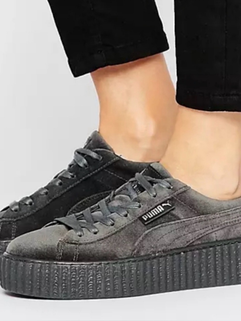Puma x Fenty by Rihanna Creeper Velvet Glacier Gray Size 7 (EU 37.5) - Picture 1 of 14
